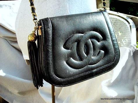 vintage chanel flap bag with tassel